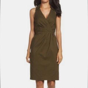 Adrianna Papell olive green sleeveless dress size 8